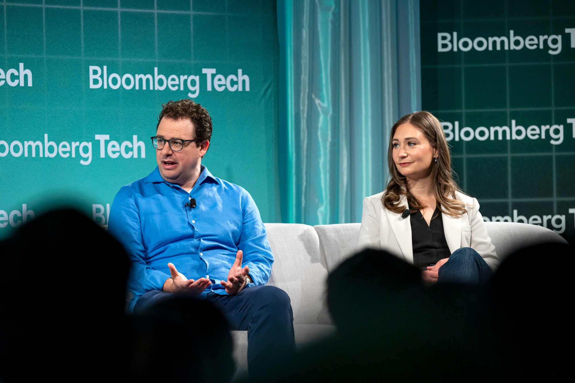 Dario Amodei, left, and Daniela Amodei Photographer: David Paul Morris/Bloomberg