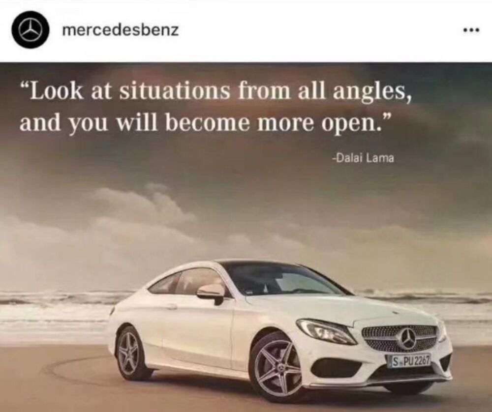 Mercedes-Benz apologized to China for posting a Dalai Lama quote Mercedes-Benz apologized to China for posting a Dalai Lama quote new photo Mercedes-Benz apologized to China for posting a Dalai Lama quote Mercedes-Benz apologized to China for posting a Dalai Lama quote new photo