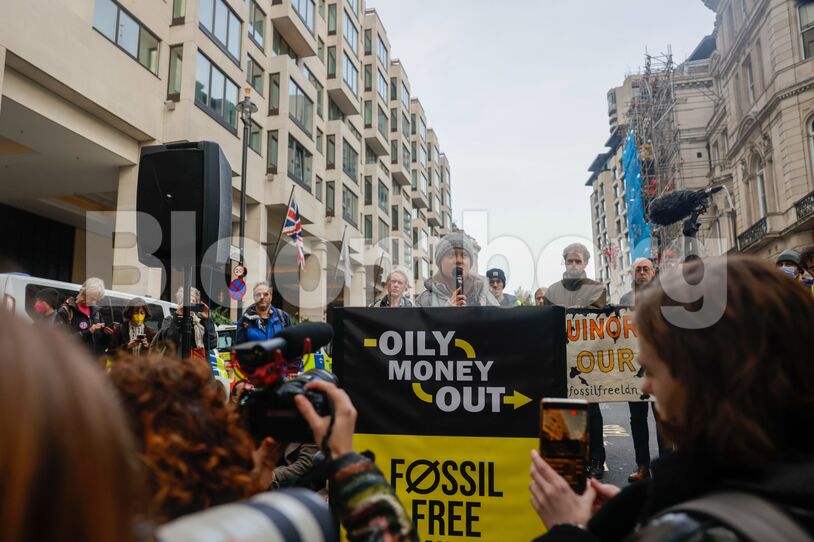 Swedish Climate Activist Greta Thunberg Protests Energy Intelligence Forum