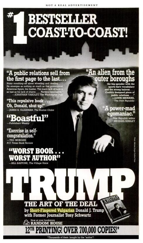 A fake ad for “The Art of the Deal.”