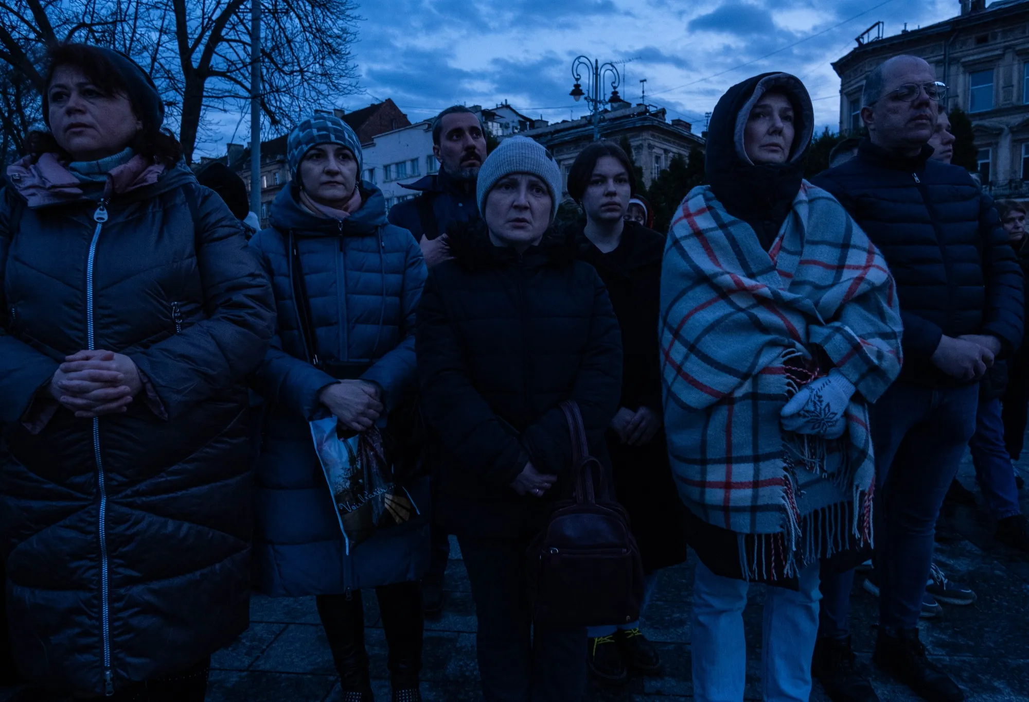 A candlelight vigil for Ukrainians who were killed in the towns of Bucha and Irpin, at the Taras Shevchenko monument in Lviv on April 5. Nations worldwide expressed outrage at the large numbers of civilian casualties in towns surrounding Kyiv that were among the first targets of invading Russian forces.