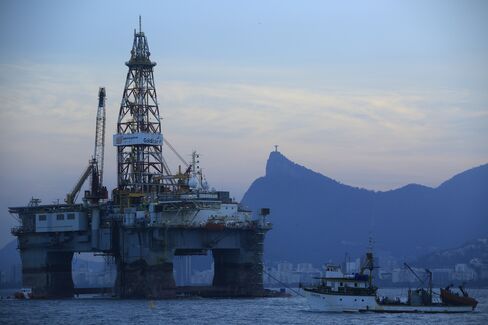 Views Of Oil Platforms in Guanabara Bay Ahead of Petrobras Earnings Results