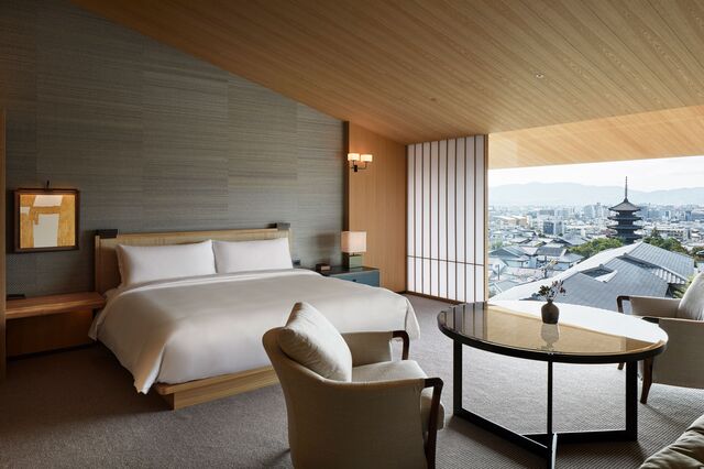 A room at the Park Hyatt Kyoto.