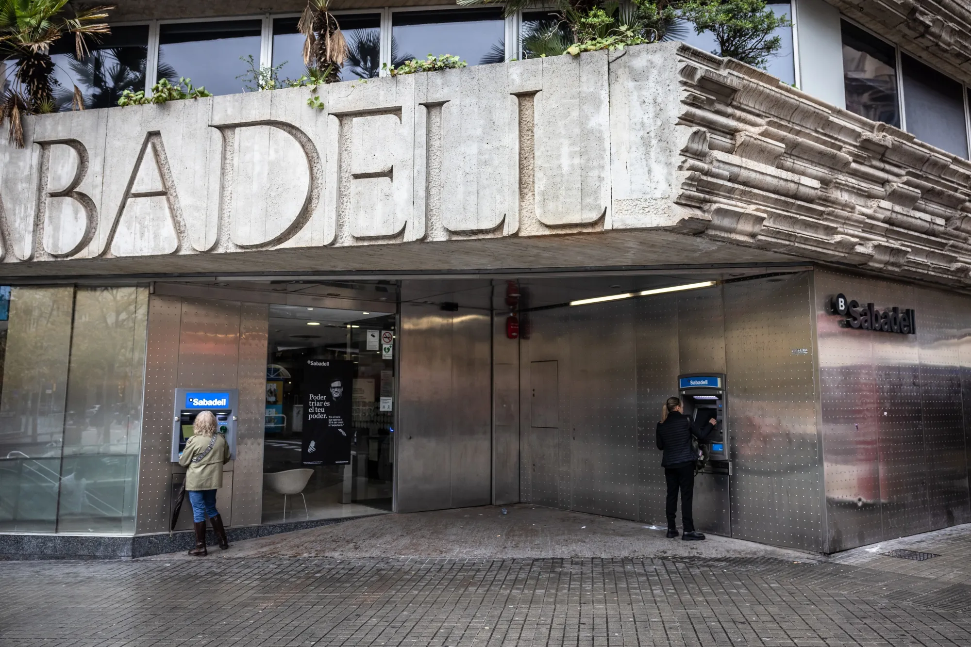 A Banco Sabadell bank branch in Barcelona.