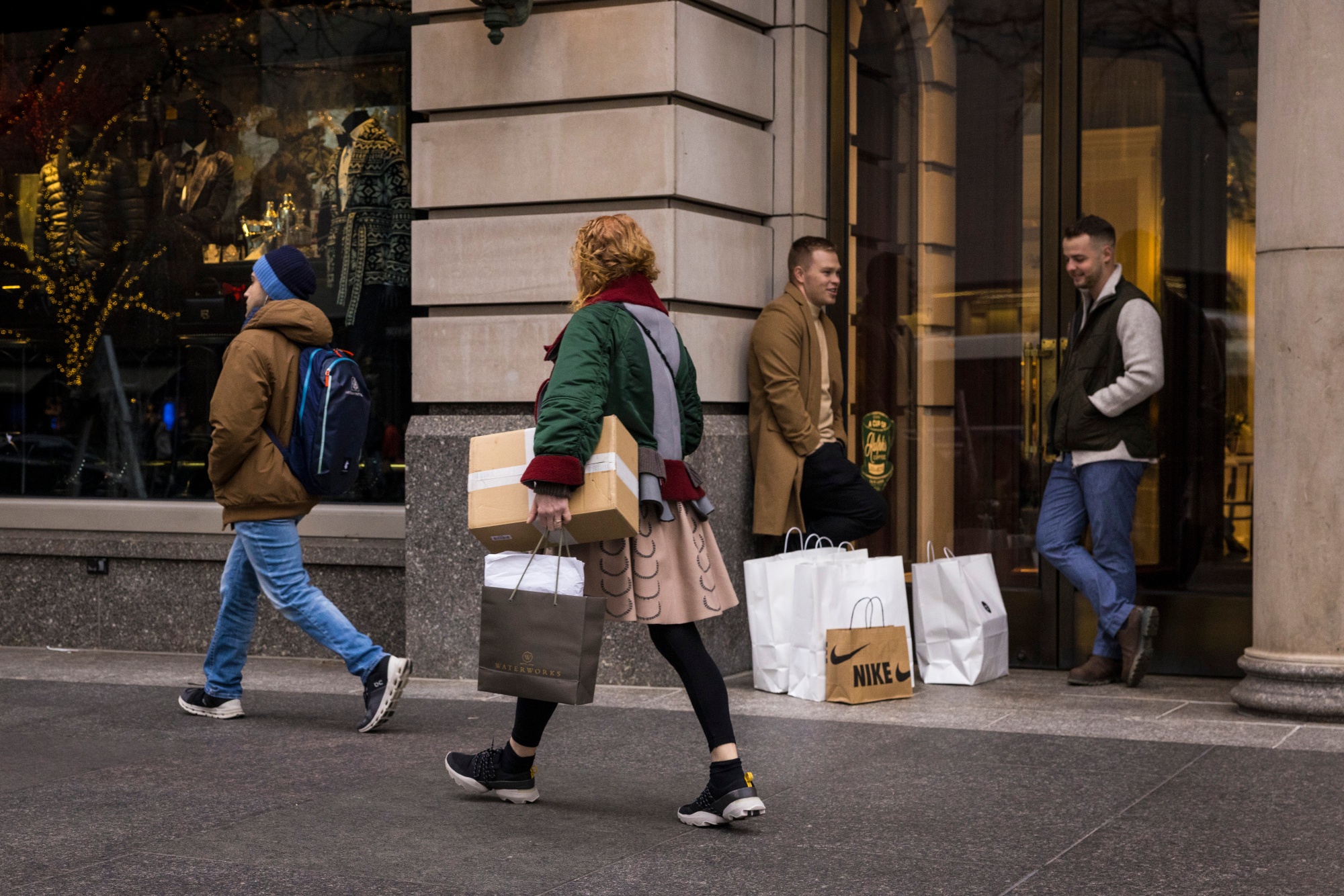 Shoppers in Chicago, Illinois.