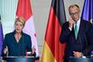 Karin Keller-Sutter and Friedrich Merz in Berlin on Sept. 2.