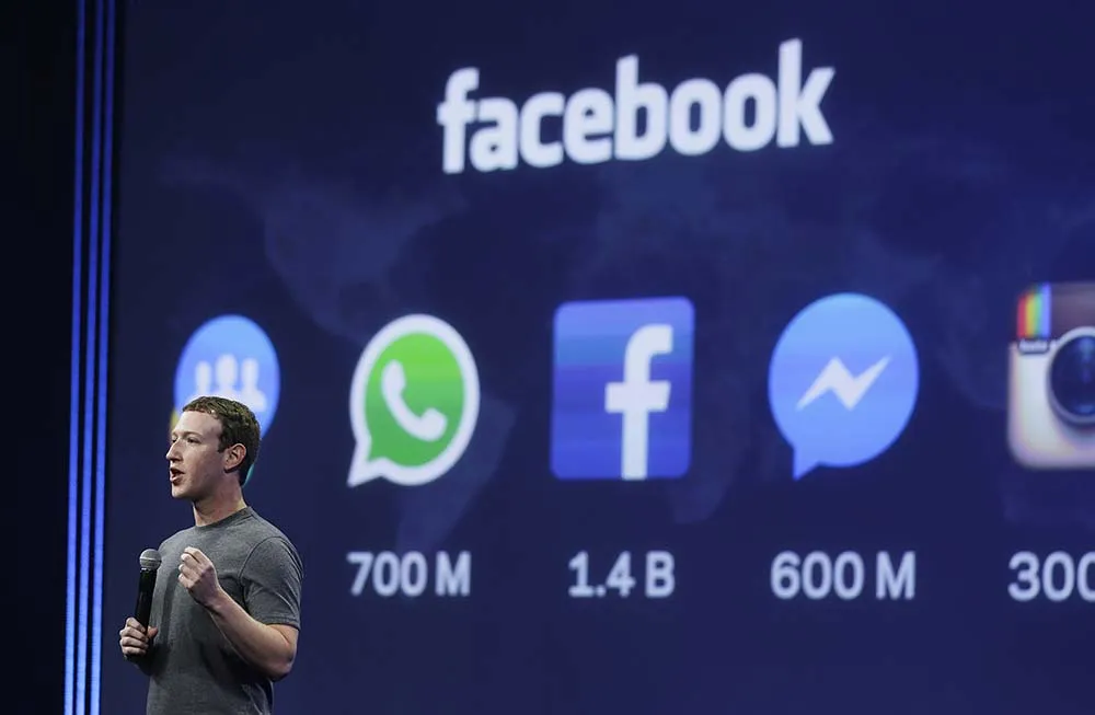 CEO Mark Zuckerberg keynote address during the Facebook F8 Developer Conference in San Francisco.