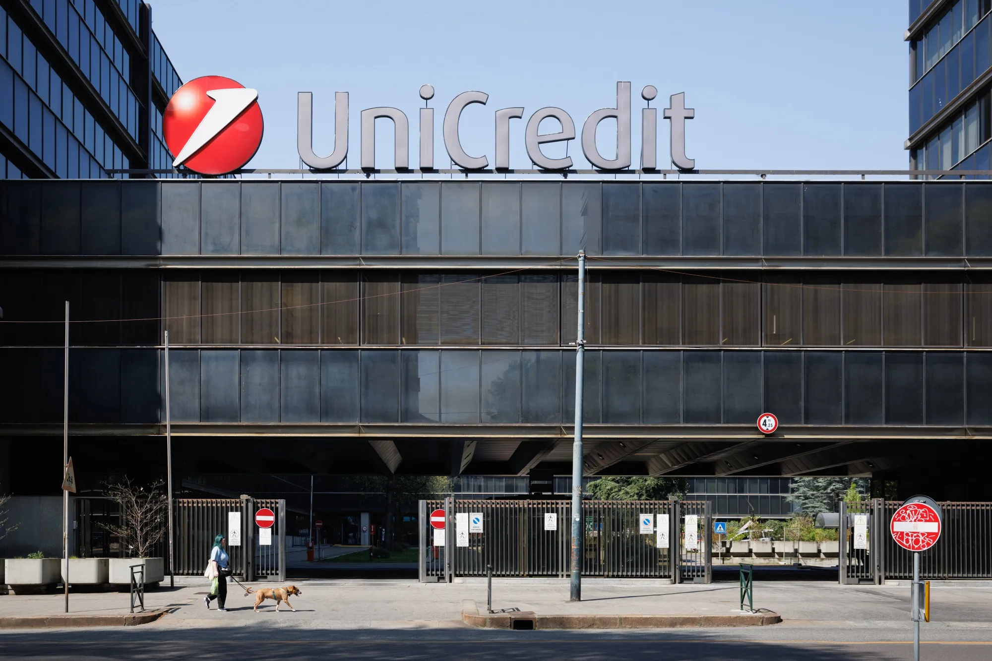A UniCredit&nbsp;bank branch in Turin, Italy.