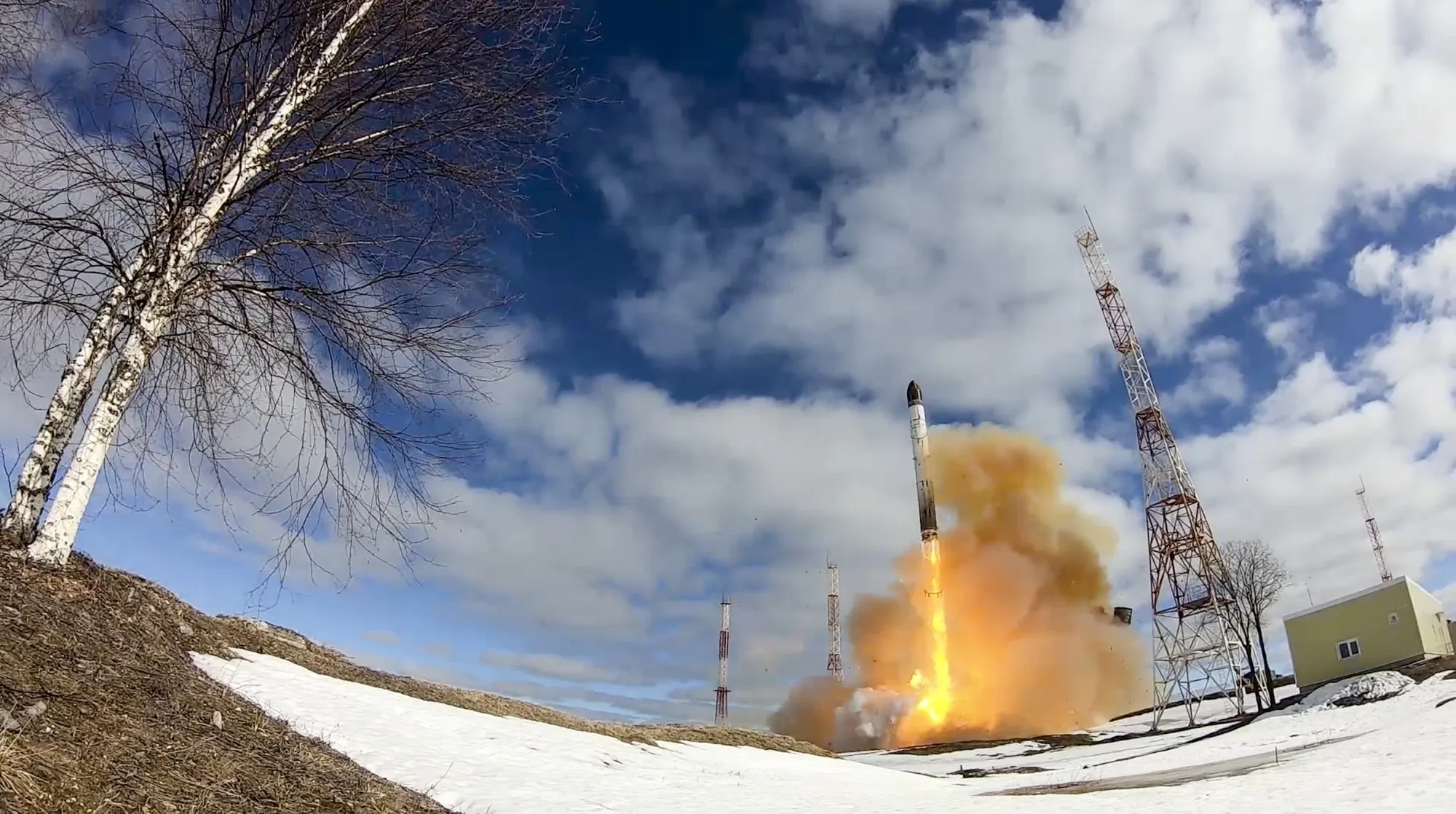 A Sarmat intercontinental ballistic missile in 2022.&nbsp;