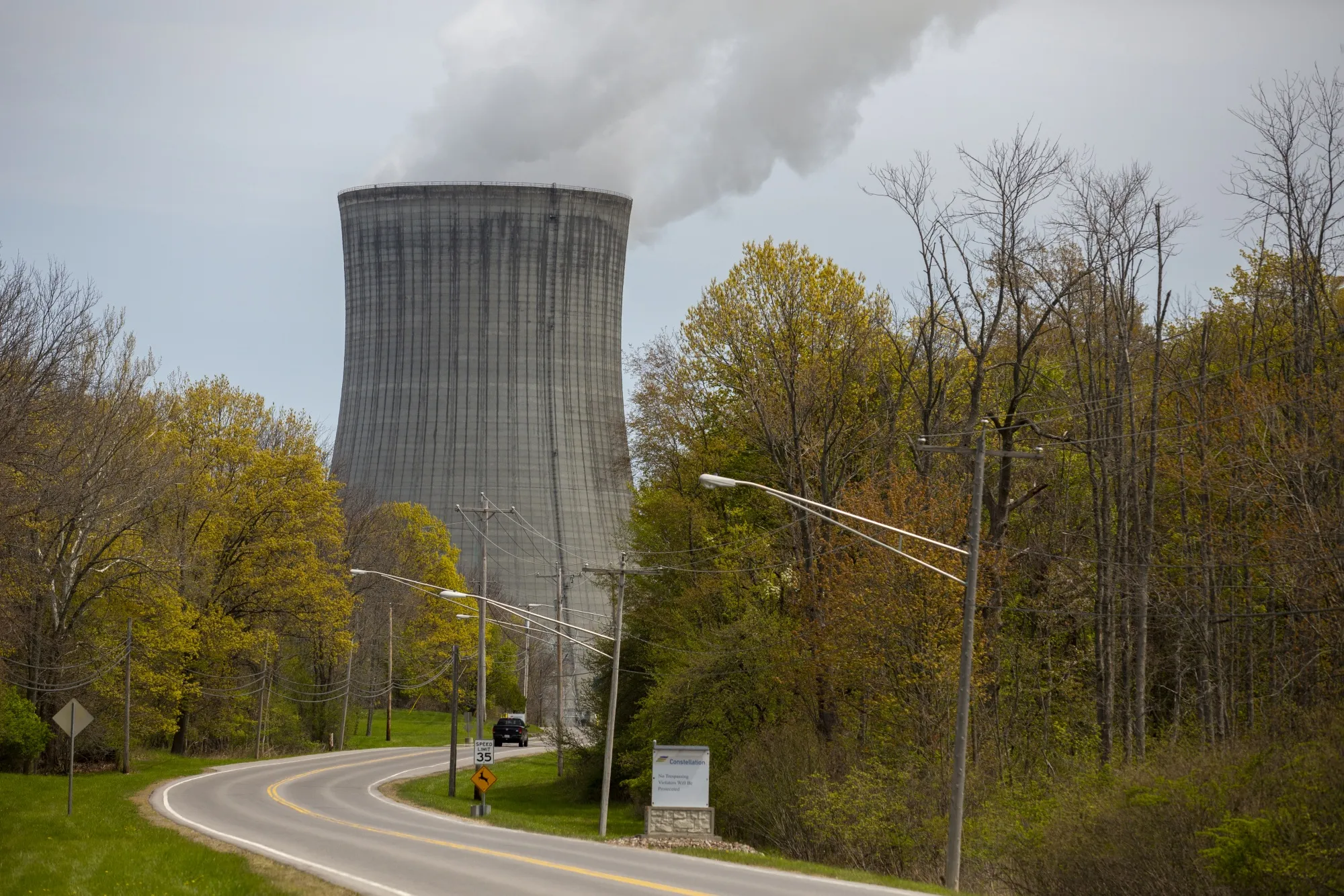 A cooling tower at Constellation Energy’s Nine Mile Point Nuclear Station in Oswego County, New York.