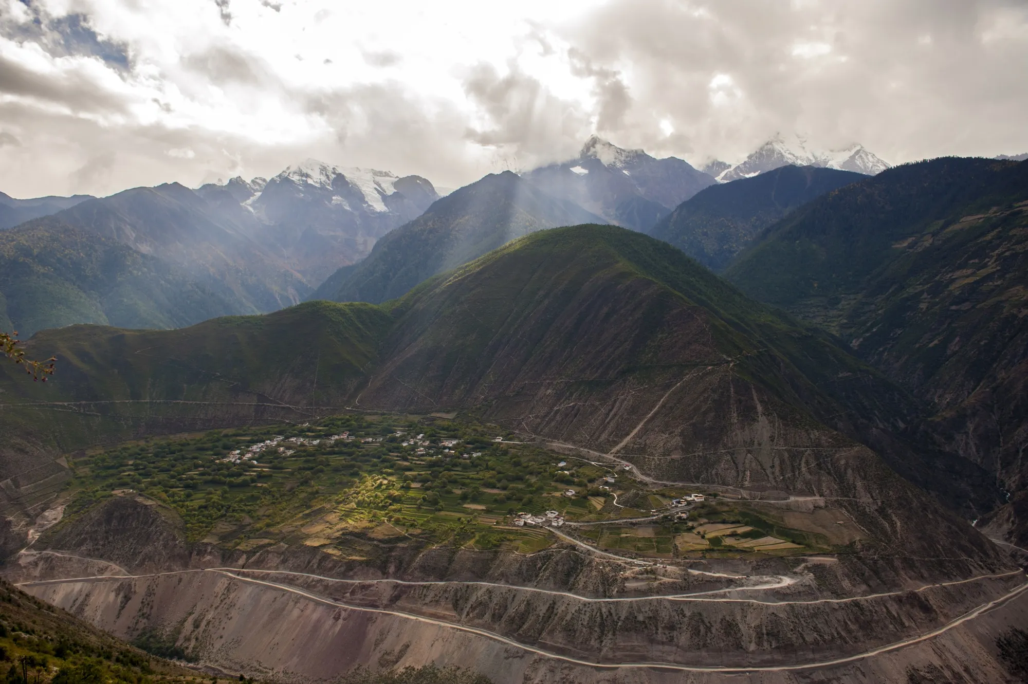 Vineyards cling to the steep slopes of the Mekong River valley, in northern Yunnan.