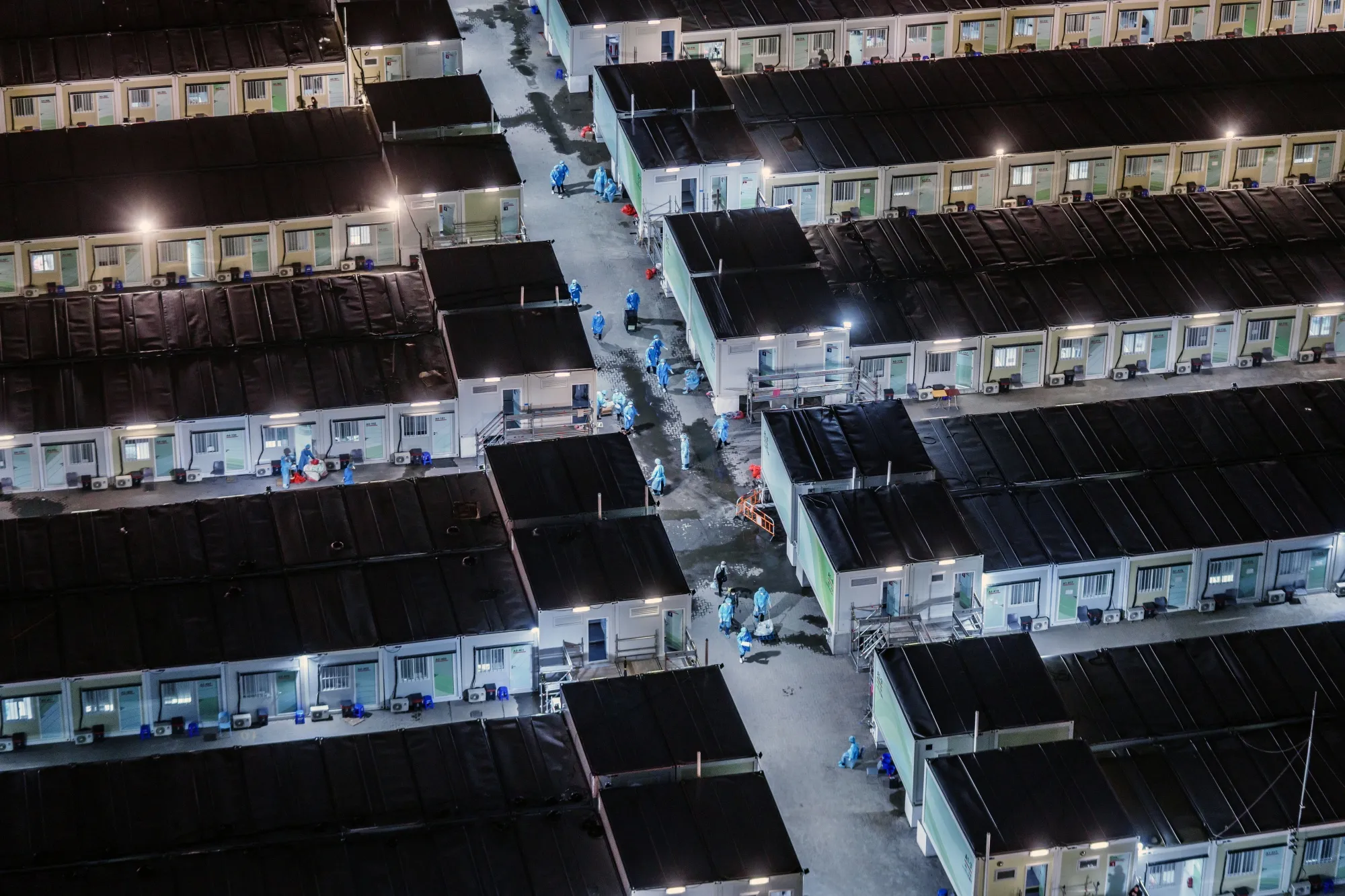 A Covid-19 isolation facility in the Tsing Yi area in Hong Kong.