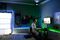 Greenberg, a software engineer and founder of startup glowyshit.com, in his room
