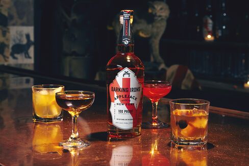 The Barking Iron's Applejack is distilled by Warwick Valley, N.Y.'s Black Dirt Distillery before being aged at Brooklyn's Van Brunt Distillery.
