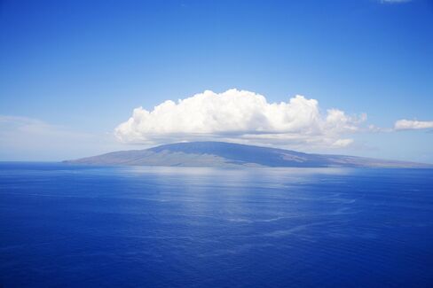 The island of Lanai seen from Maui.