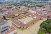 The Pavaglione&nbsp;surrounded by floodwater in Lugo, northern Italy.&nbsp;