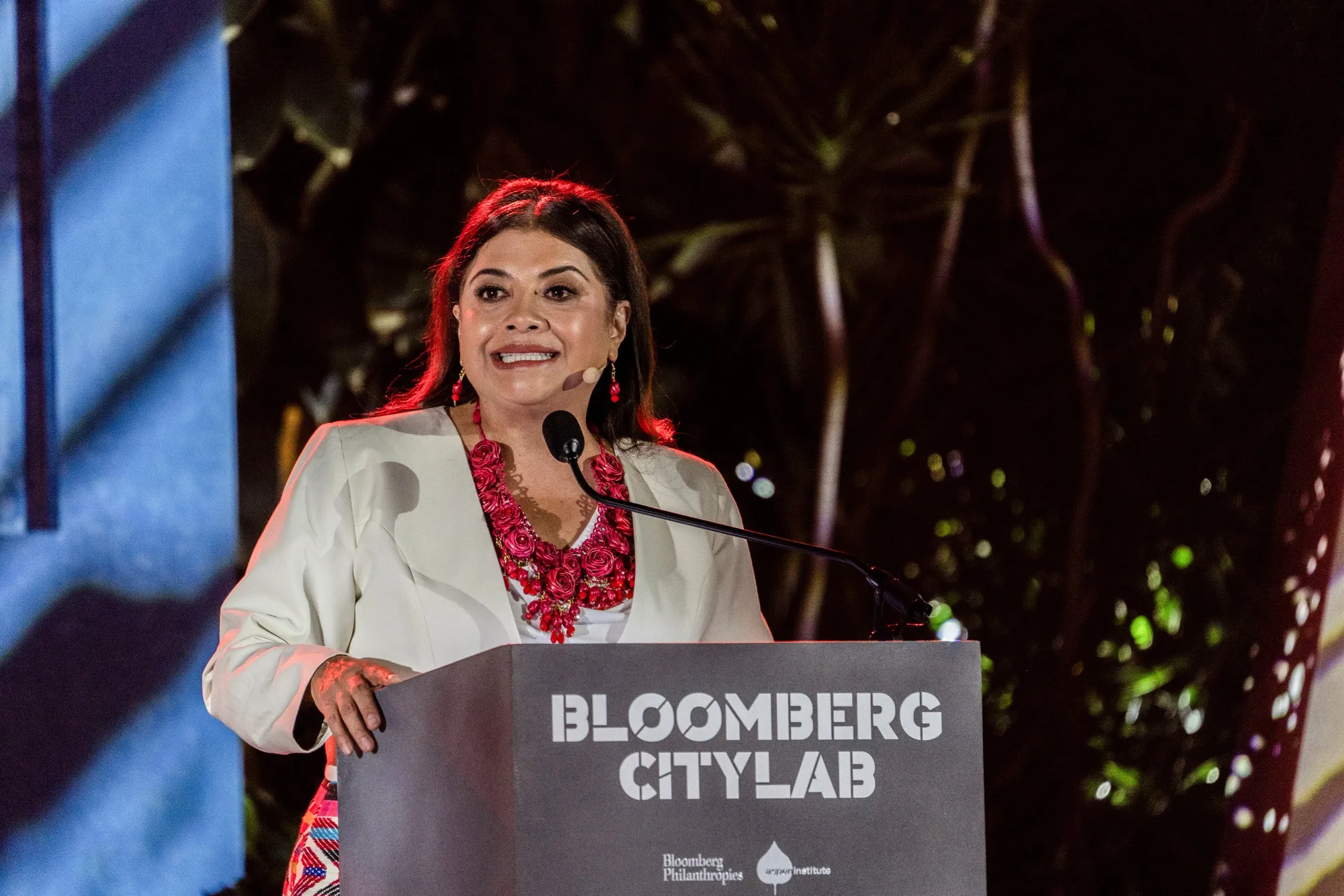 Clara Brugada, mayor of Mexico City, during the Bloomberg CityLab Conference in Mexico City&nbsp;on Tuesday, Oct. 15, 2024.&nbsp;