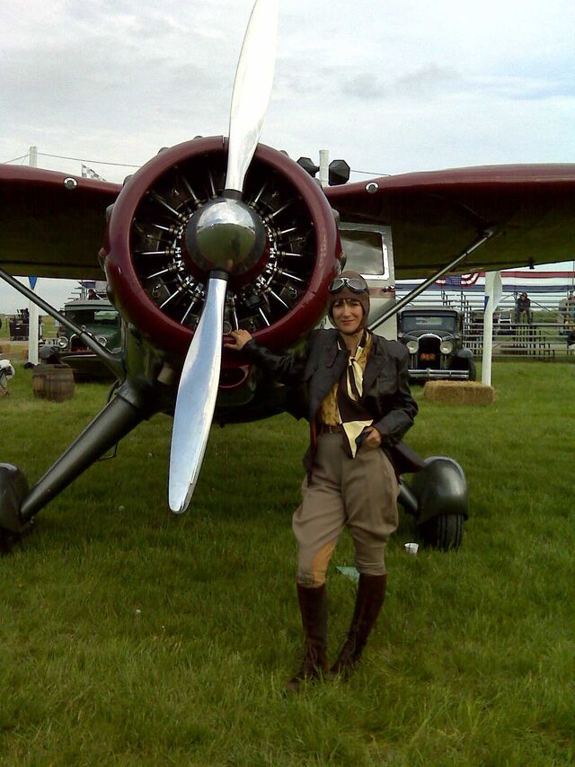 May 2008: Ghislaine Maxwell on the set of the movie Amelia in Dunnville, Ontario, Canada.