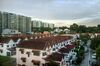 Houses and residential buildings stand in the Simei area of Singapore.