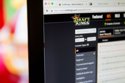 The DraftKings Inc. website.