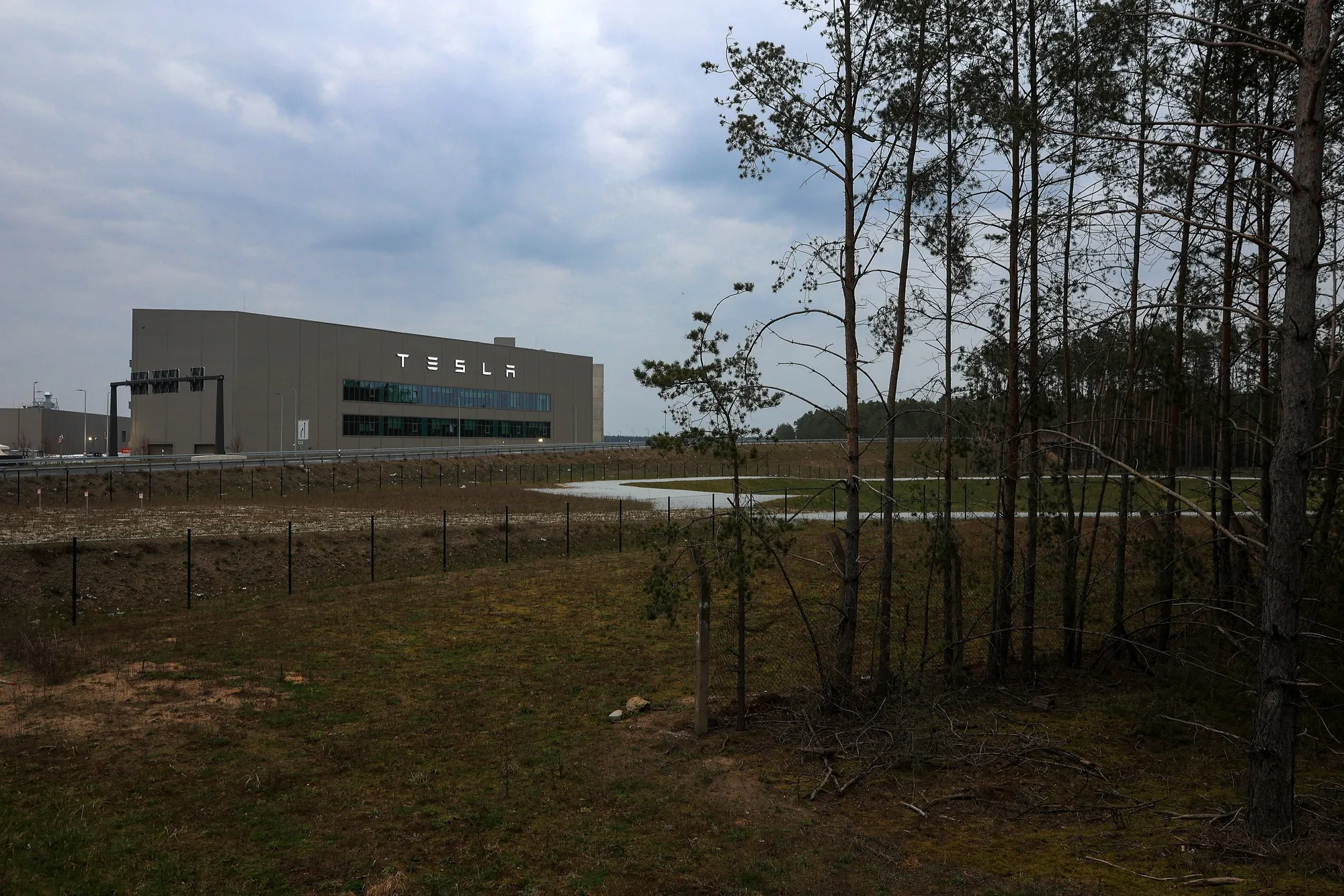 The Tesla Inc. plant in Gruenheide, Germany.