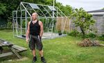 David Skat Nielsen on his colony garden. 