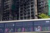 The Wang Fuk Court residential estate following a fire. in Hong Kong.