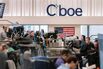 Traders On The Floor Of The Cboe Global Markets Exchange