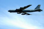 LOUDON, NH - SEPTEMBER 25: A B-52 bomber flys over the track during pre-race activities prior to the start of the Sylvania 300 at the New Hampshire Motor Speedway at New Hampshire Motor Speedway on September 25, 2011 in Loudon, New Hampshire.
