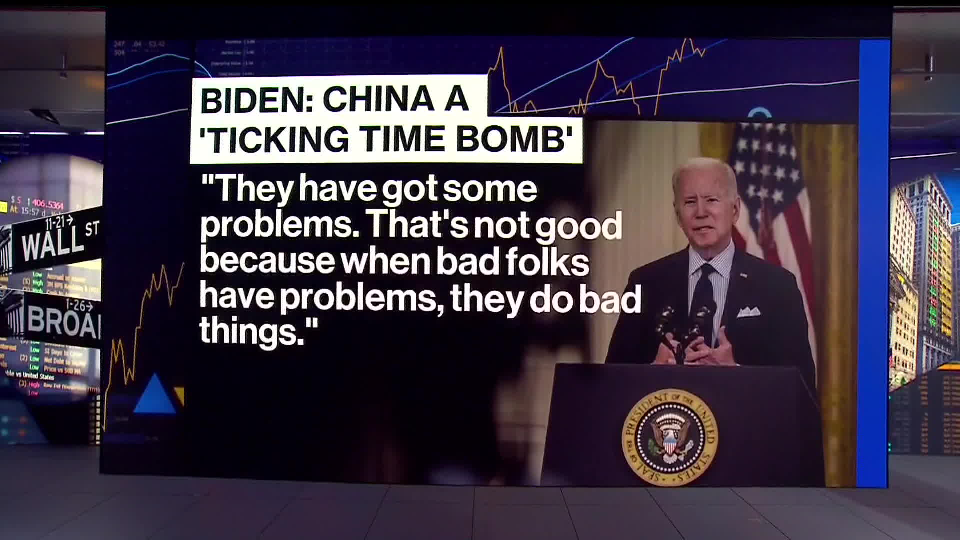 Watch Biden Calls China's Economy A 'Ticking Time Bomb' - Bloomberg