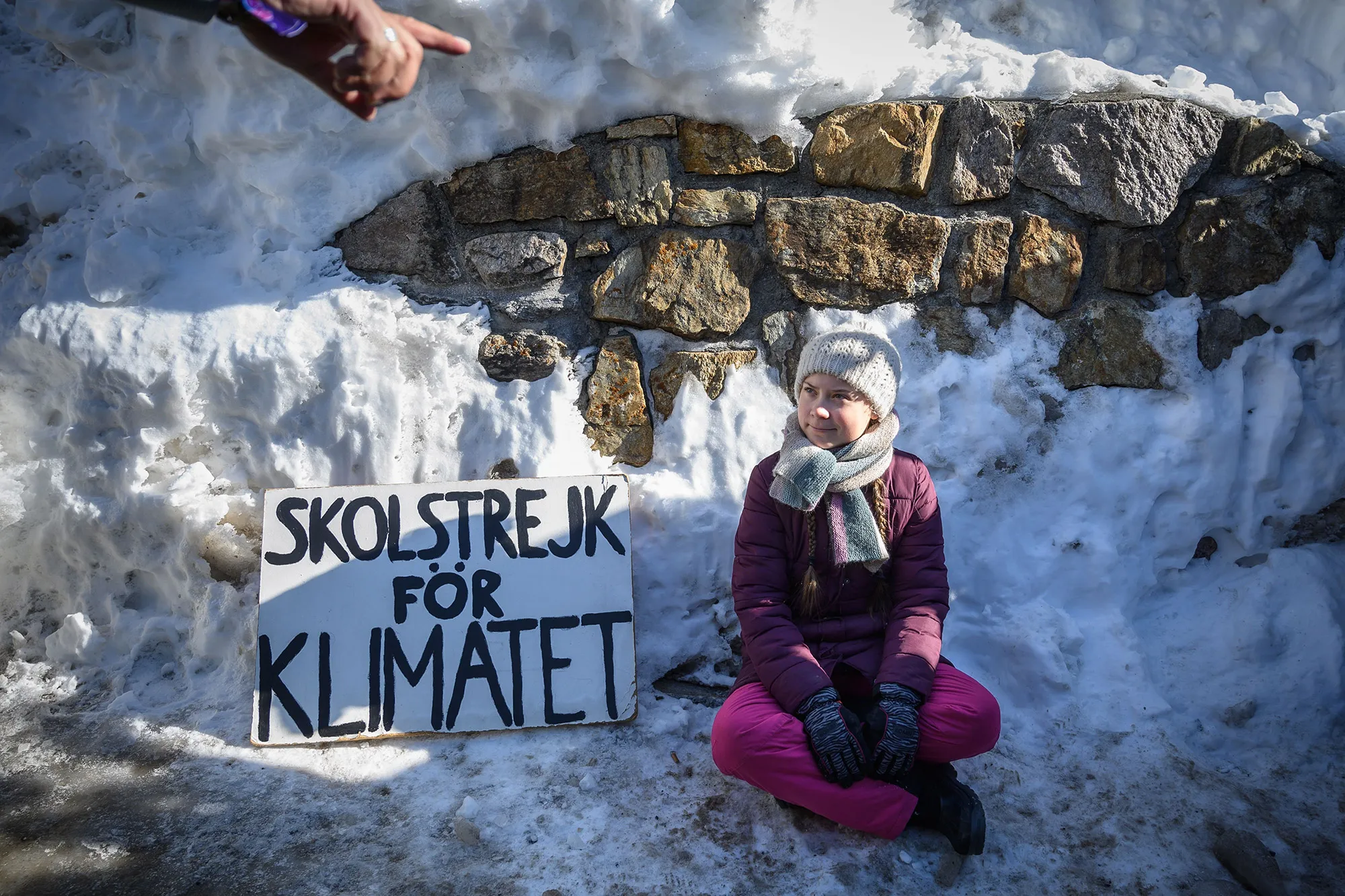 Hoping the Davos crowd will sit up and listen.