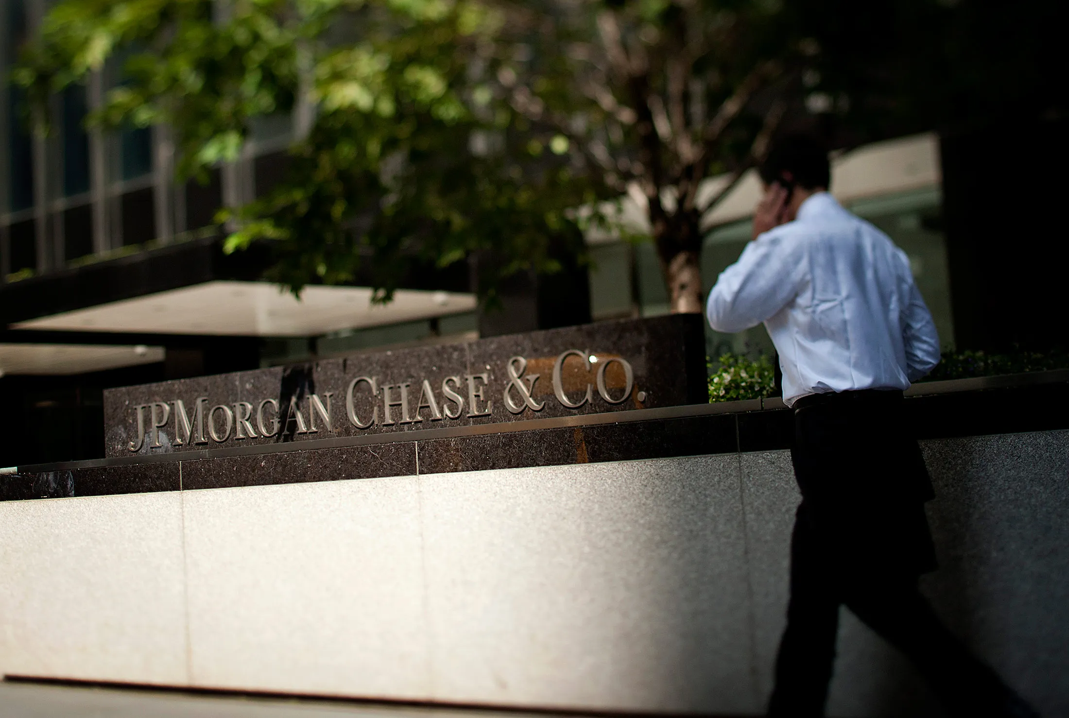 The JP Morgan Chase &amp; Co. headquarters in New York.
