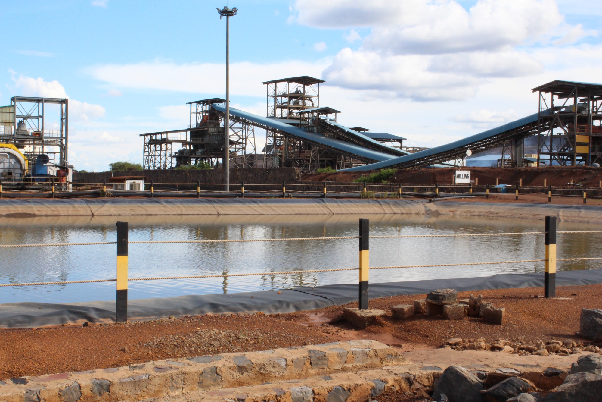 Structures used for processing raw cobalt at a mine in Katanga province near Lubumbashi, the Democratic Republic of Congo.&nbsp;
