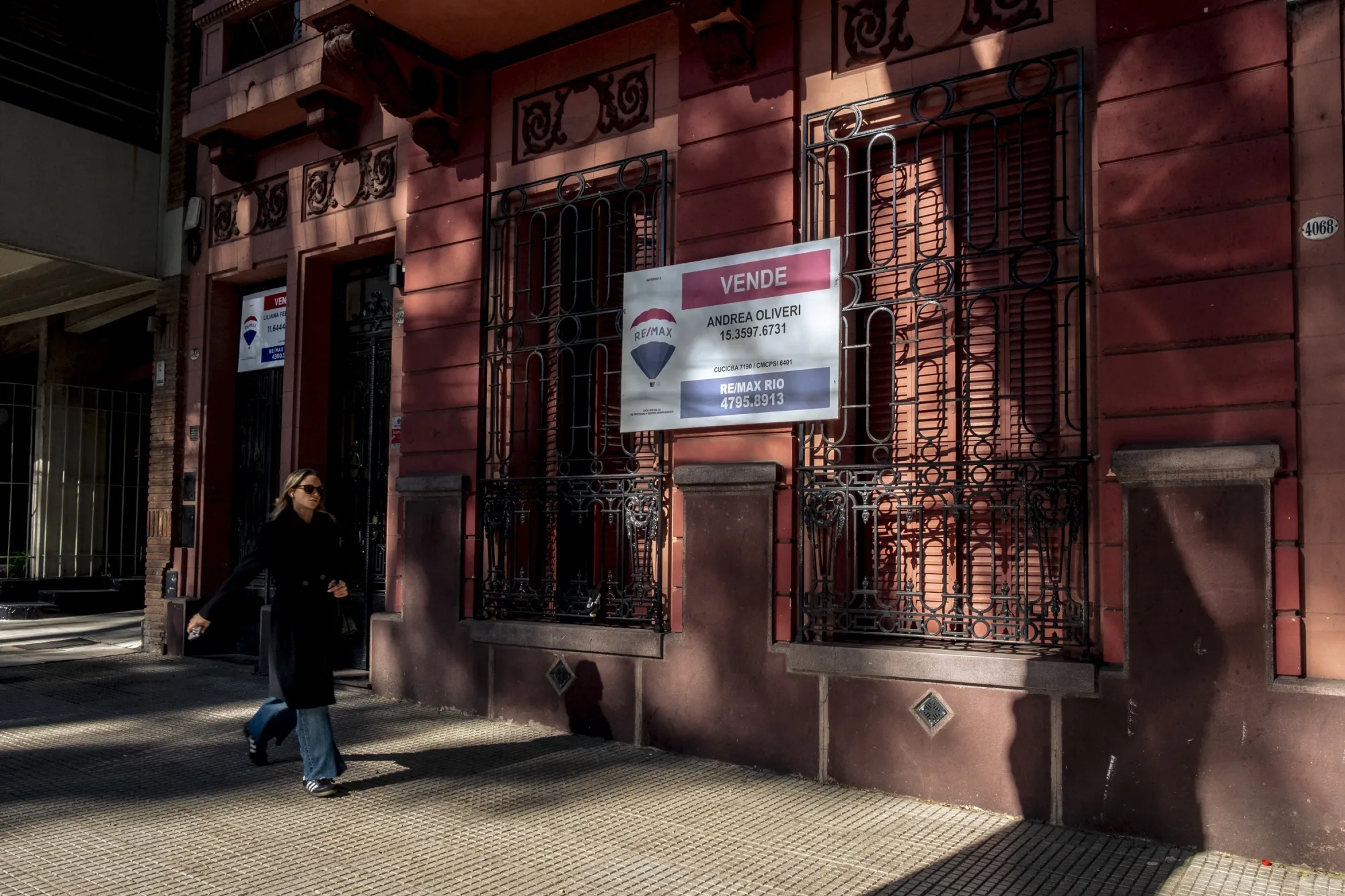 A ‘For Sale’ sign outside a home in Buenos Aires in July.