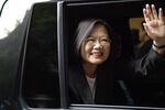 Tsai Ing-wen during&nbsp;her re-election campaign.