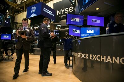 The New York Stock Exchange As US Stocks Rise