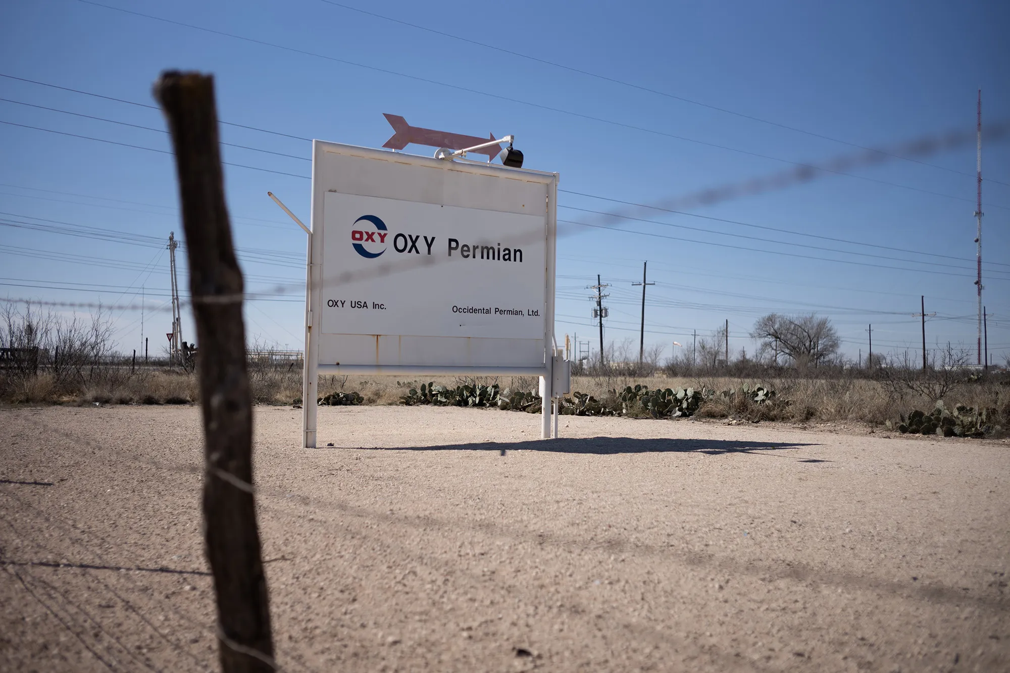 An oil well operated by Occidental Petroleum Corp. in Hobbs, New Mexico, in the Permian basin.