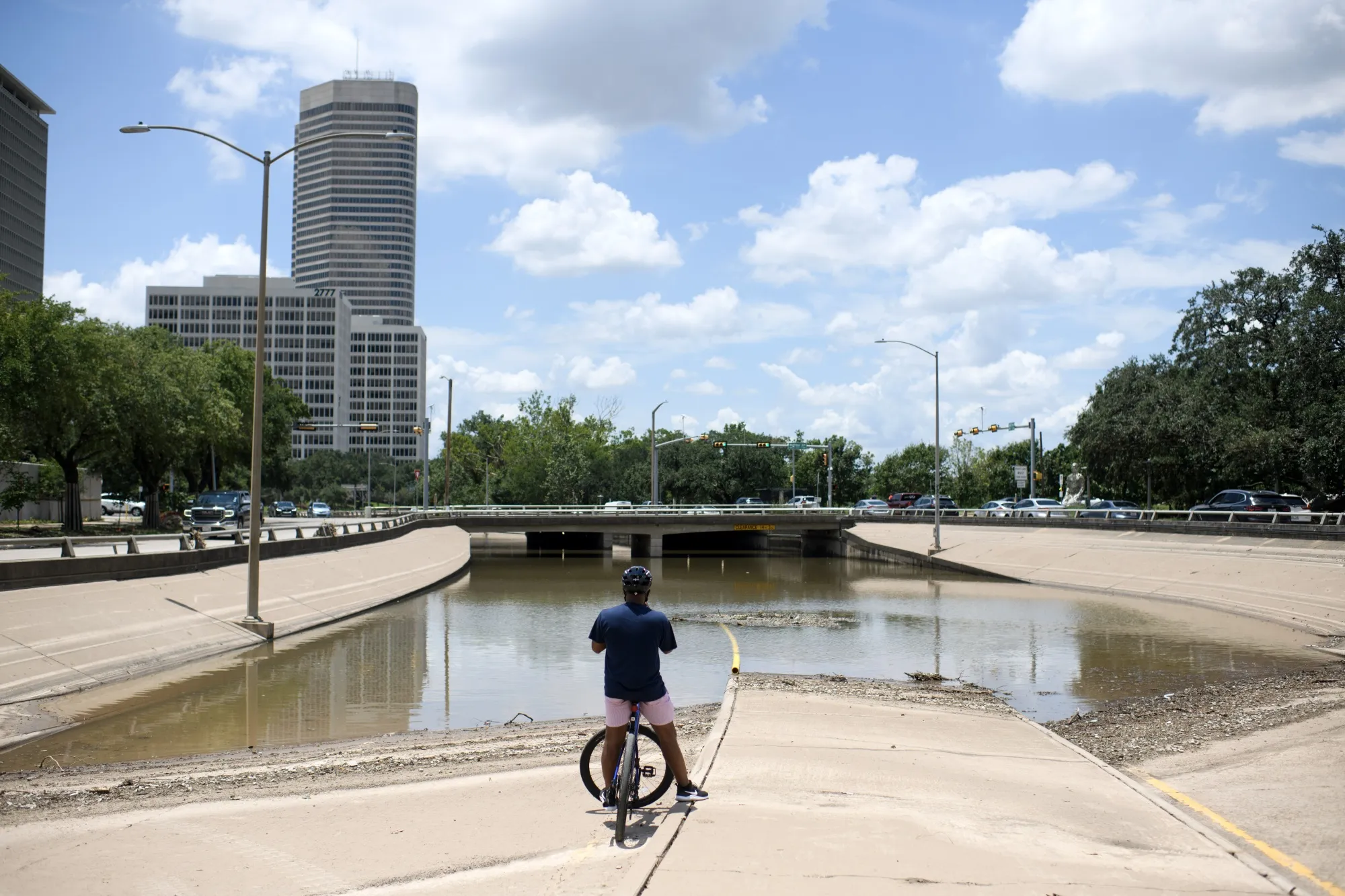 A flooded underpass in Houston, on July 9, 2024.&nbsp;