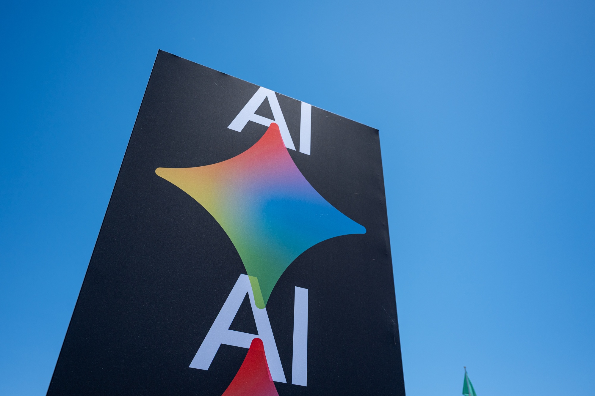 Gemini AI signage during the Google I/O Developers Conference in Mountain View, California, US, on Tuesday, May 19, 2026. Alphabet Inc.'s Google unveiled a new design for its iconic search box along with new artificial intelligence coding tools, the latest steps in the company's multibillion-dollar campaign to extend its influence in the age of AI.