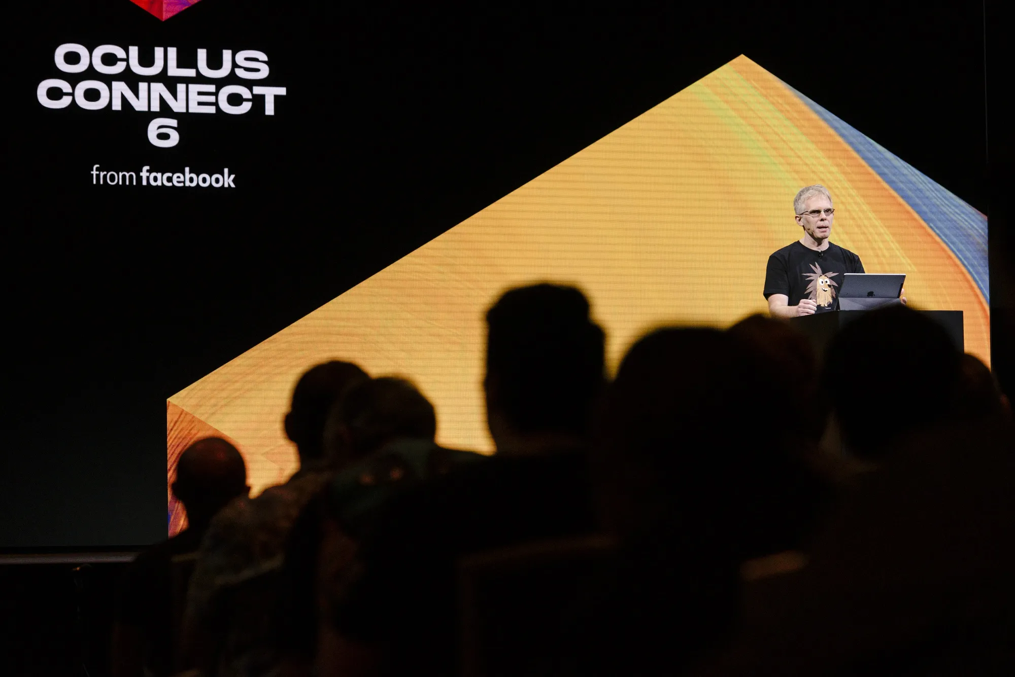 John Carmack during the Oculus Connect 6 conference in 2019.