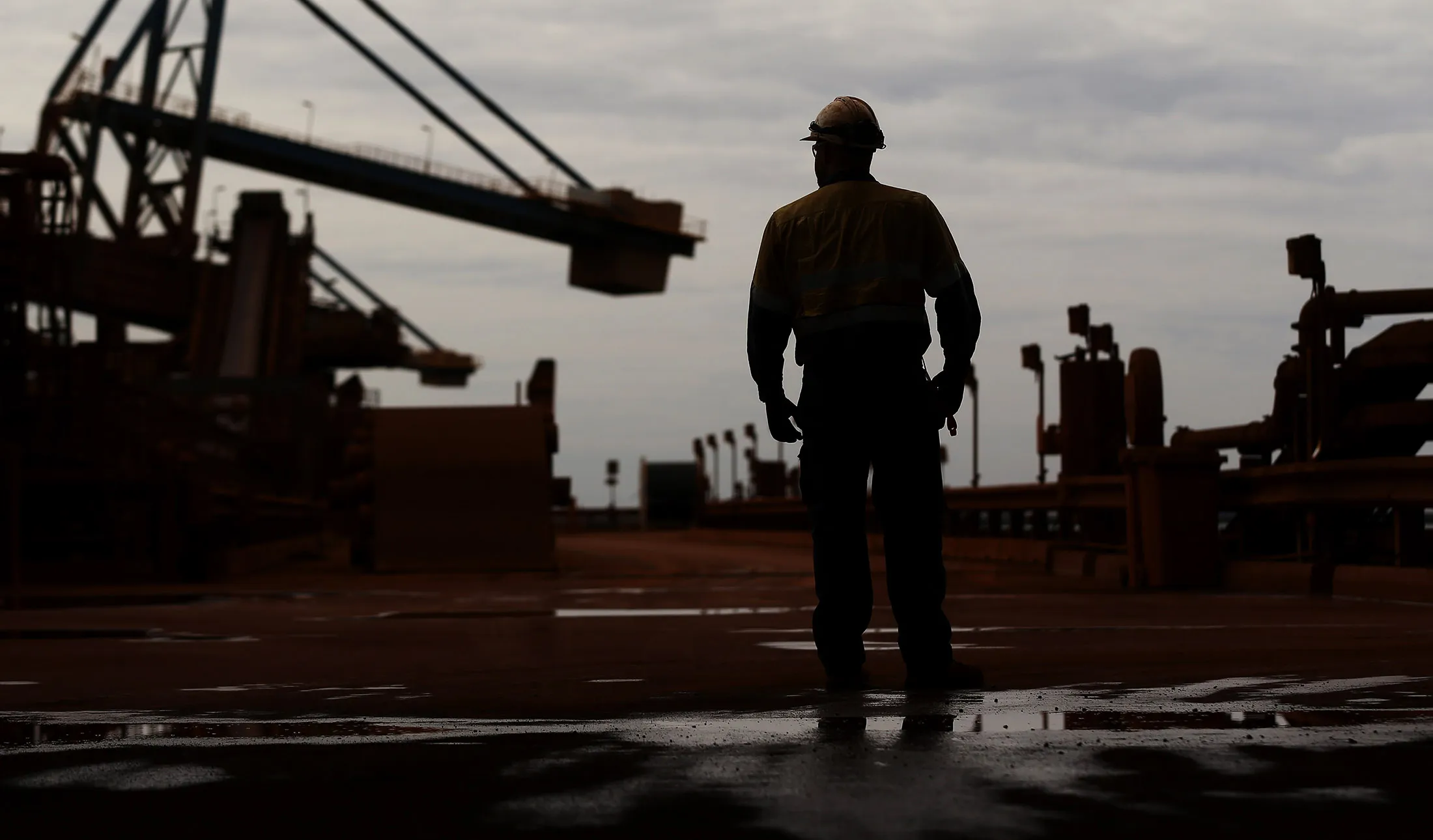 A mining port facility in Port Hedland, Australia.
