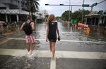 A flooded street in Miami Beach in September 2015, brought on by seasonal high tides and what many see as rising sea levels driven by climate change.