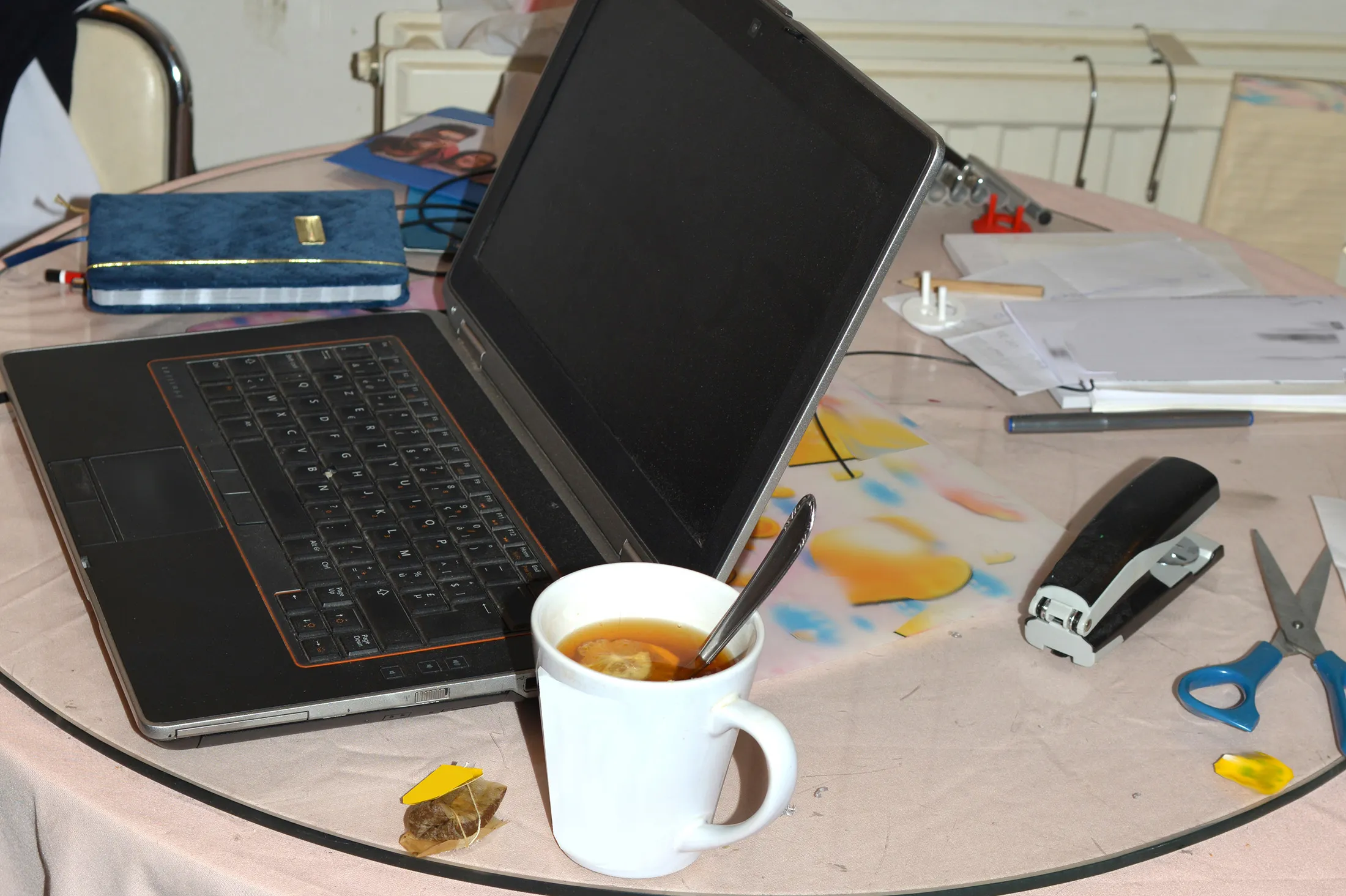 The kitchen desk is here to stay.