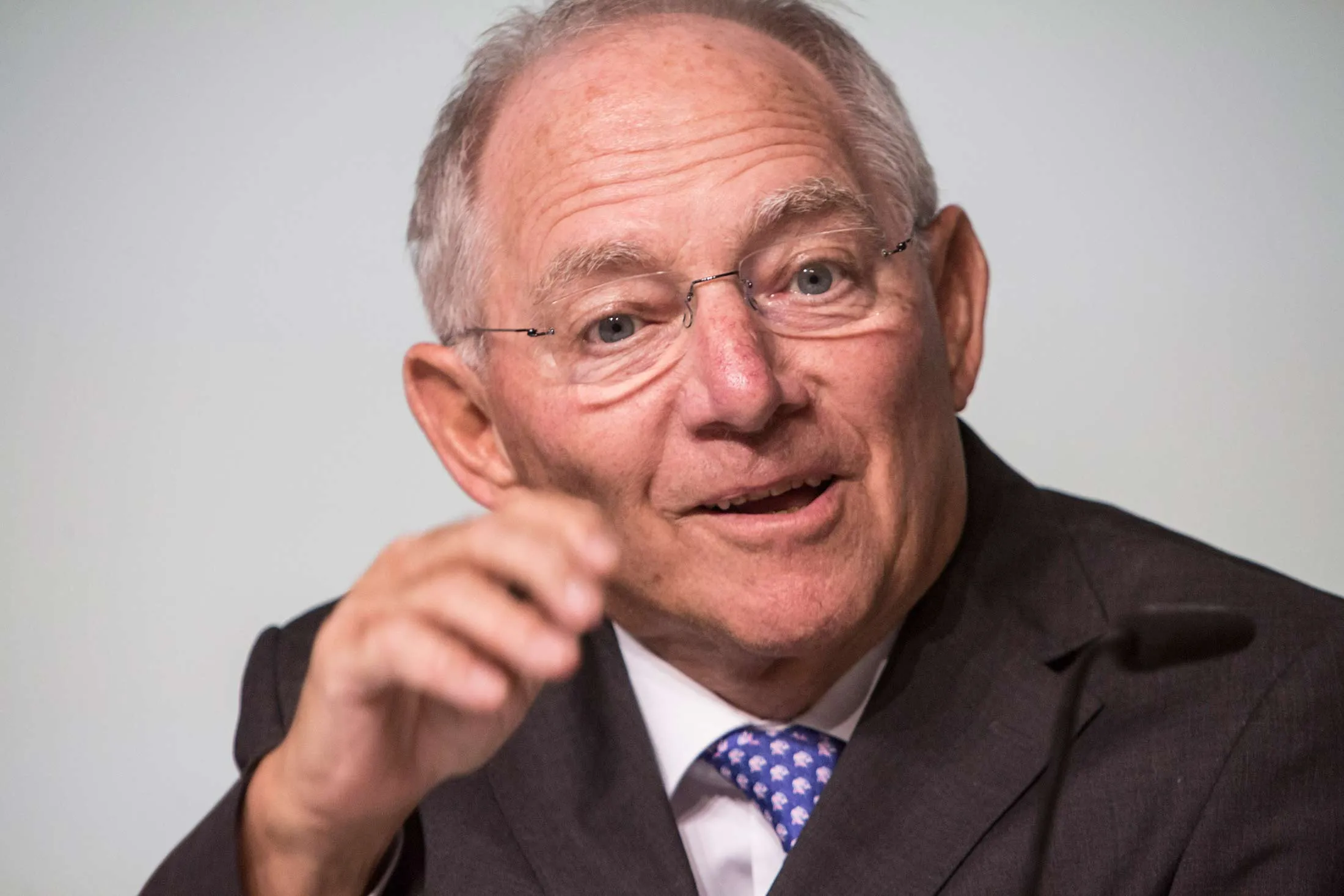 Wolfgang Schaeuble, Germany's finance minister, speaks as he addresses a Deutsche Bundesbank conference in Frankfurt, on July 9.
