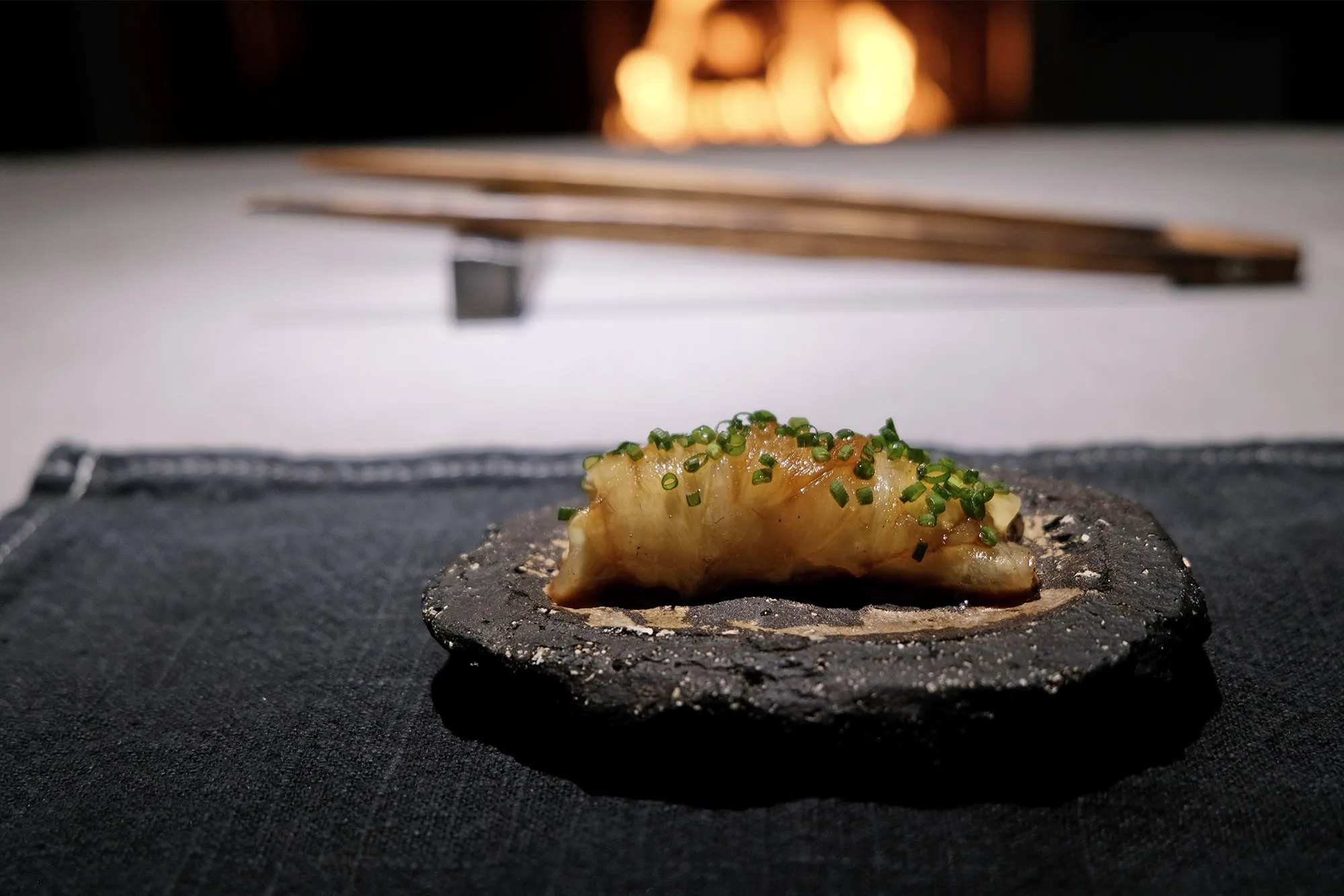 Madai (red sea bream)&nbsp;at Ynyshir, the UK’s best restaurant.