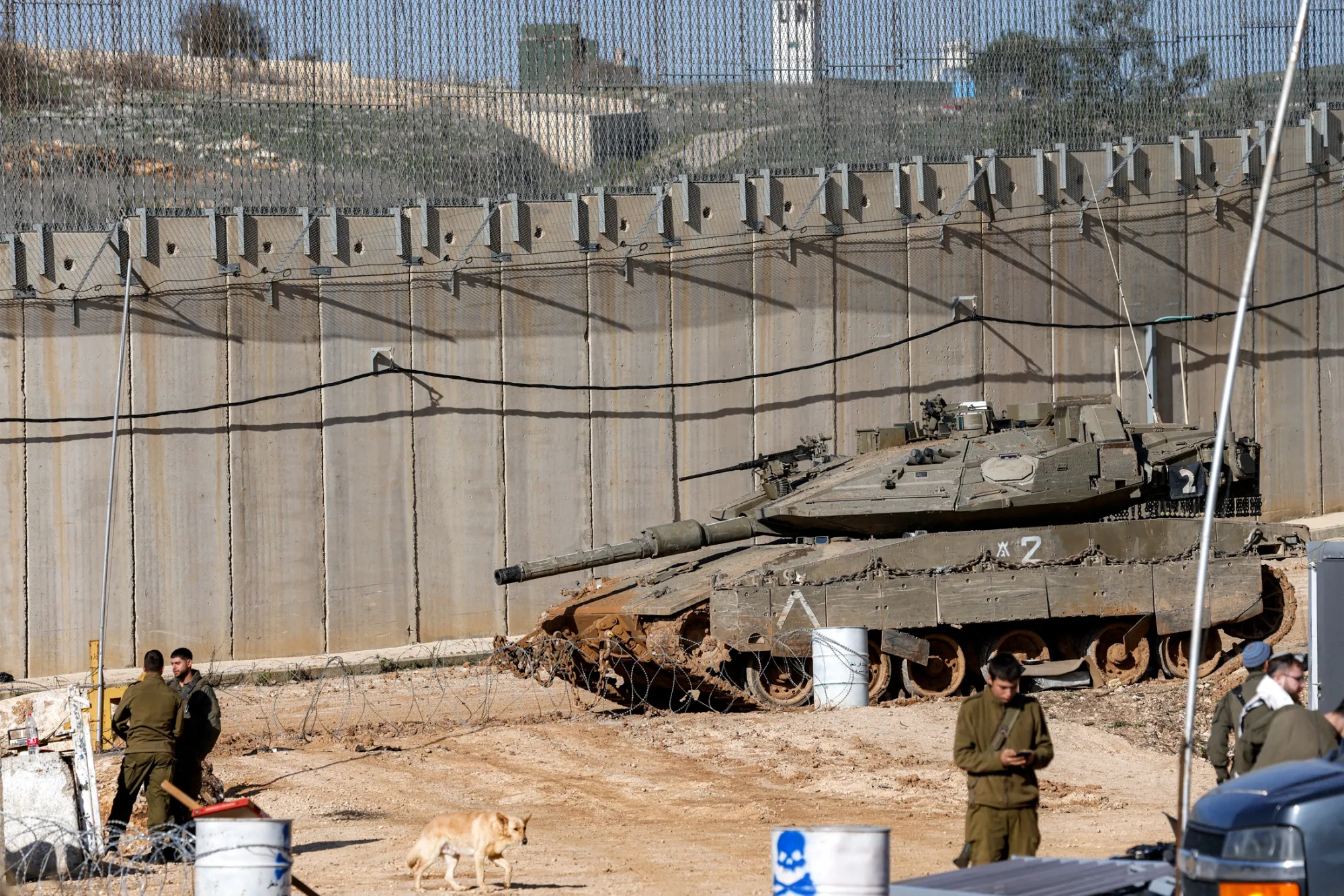 Israeli forces at a position along Israel’s border with Lebanon, on Feb. 18.
