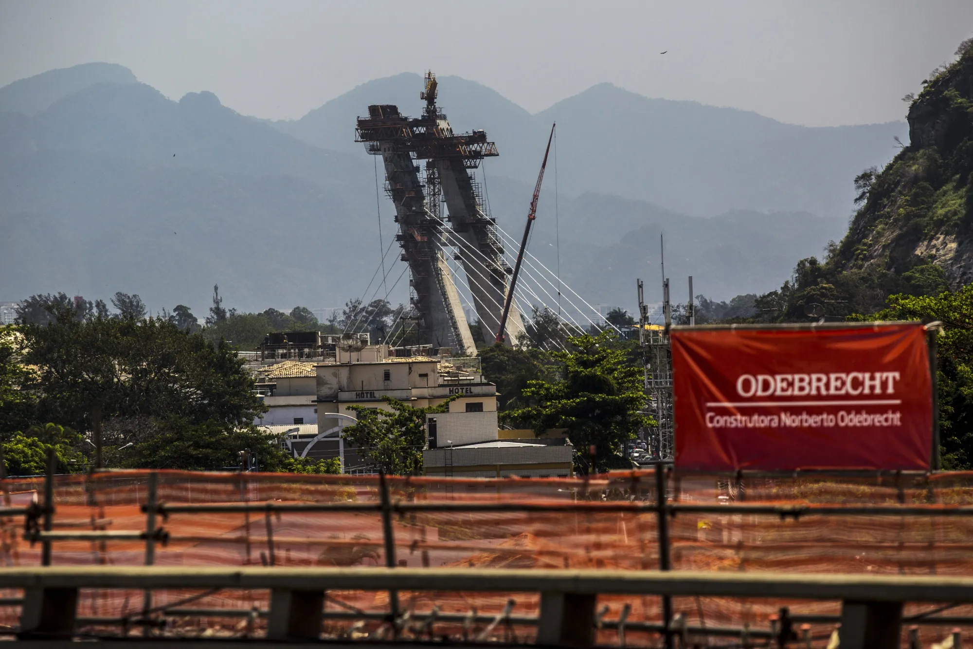 Canteiro de obras da Odebrecht na Barra da Tijuca, Rio de Janeiro, em setembro de 2015.&nbsp;