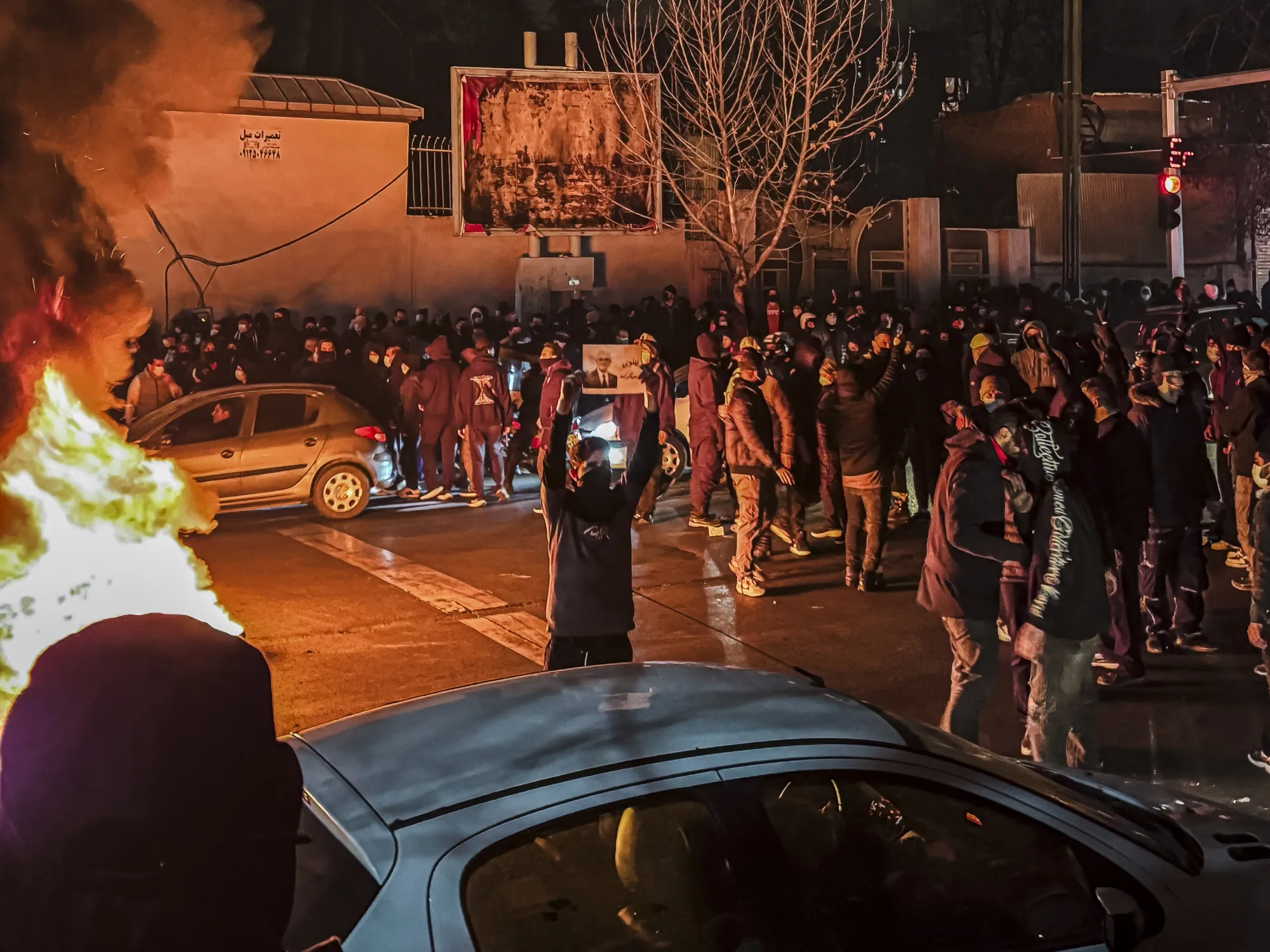 A protest in Tehran on Jan. 9.