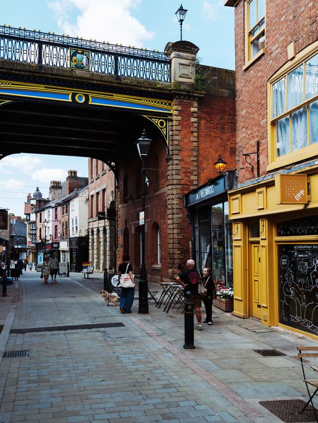 Little Underbank street in Stockport.