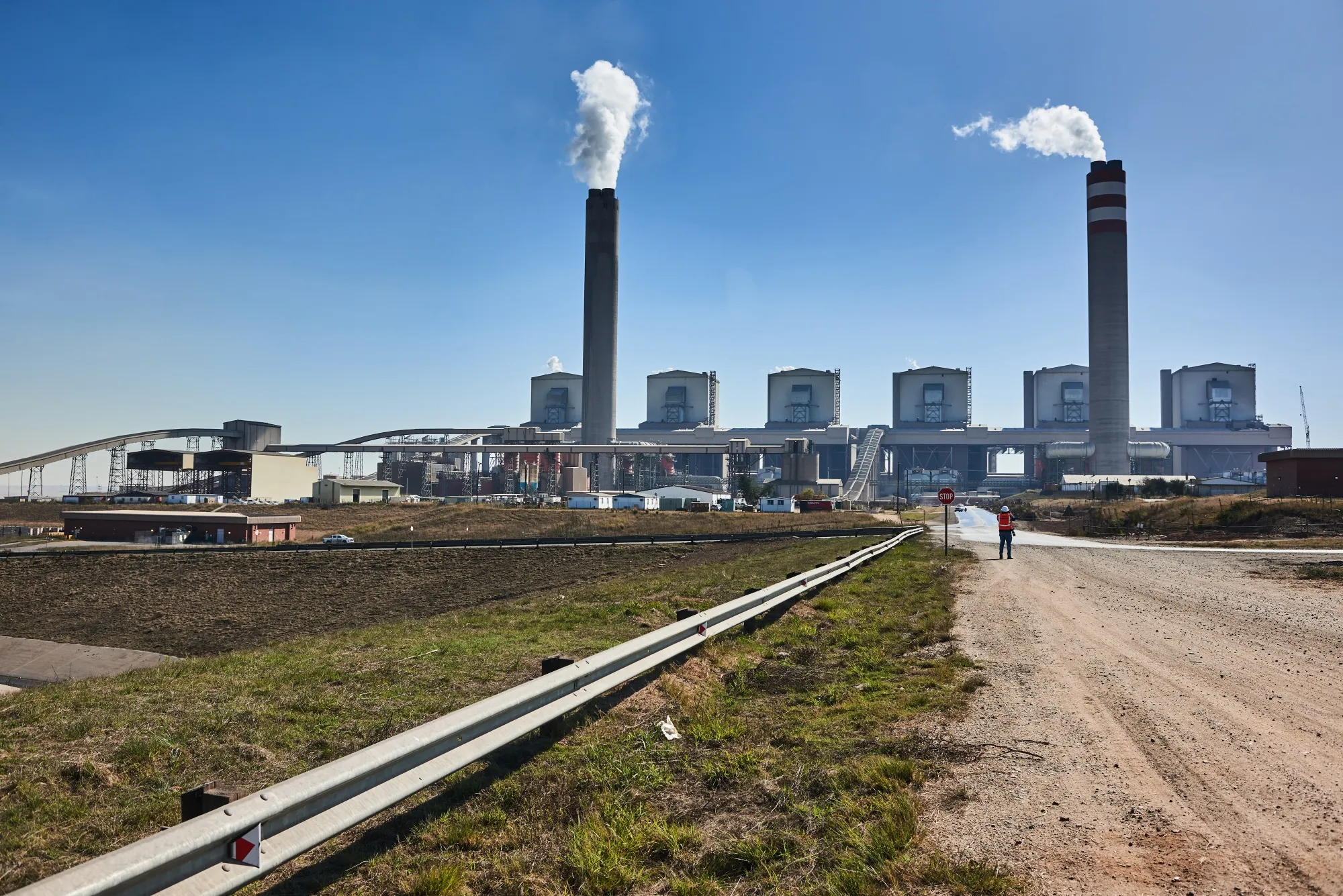 An Eskom coal-fired power station in Delmas, Mpumalanga province, South Africa.